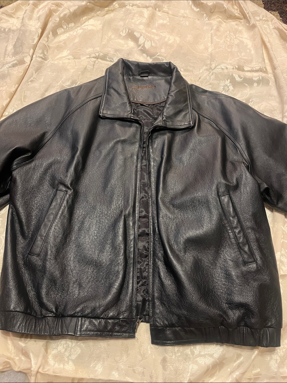 XXL Men’s Nice Leather Jacket ST,. John's Bay  Black Leather Jacket size XXL